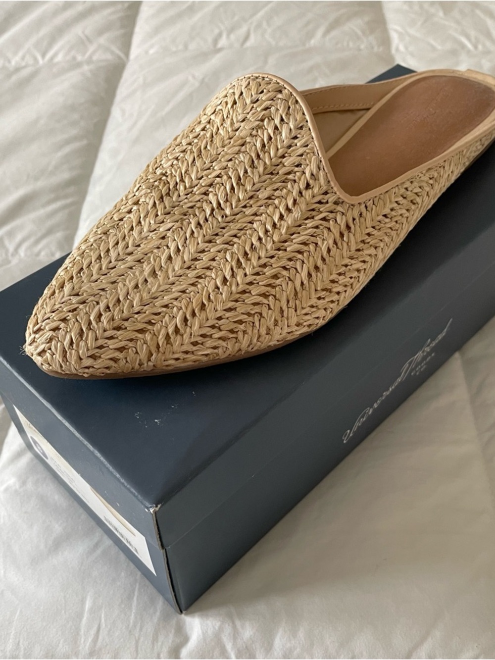 Universal Thread Woven Natural-Tone Slip-On Flats - Picture 7 of 11